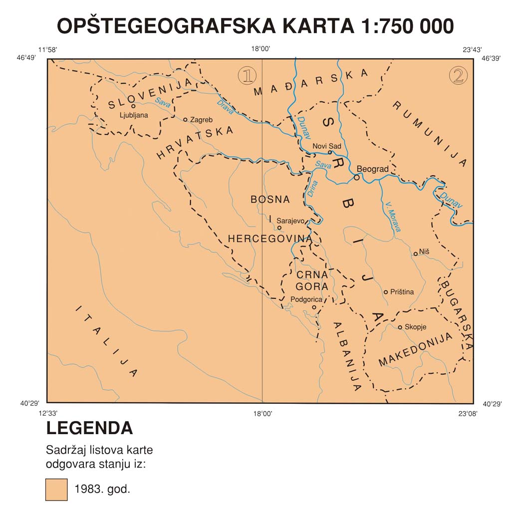 Karte bivše Jugoslavije